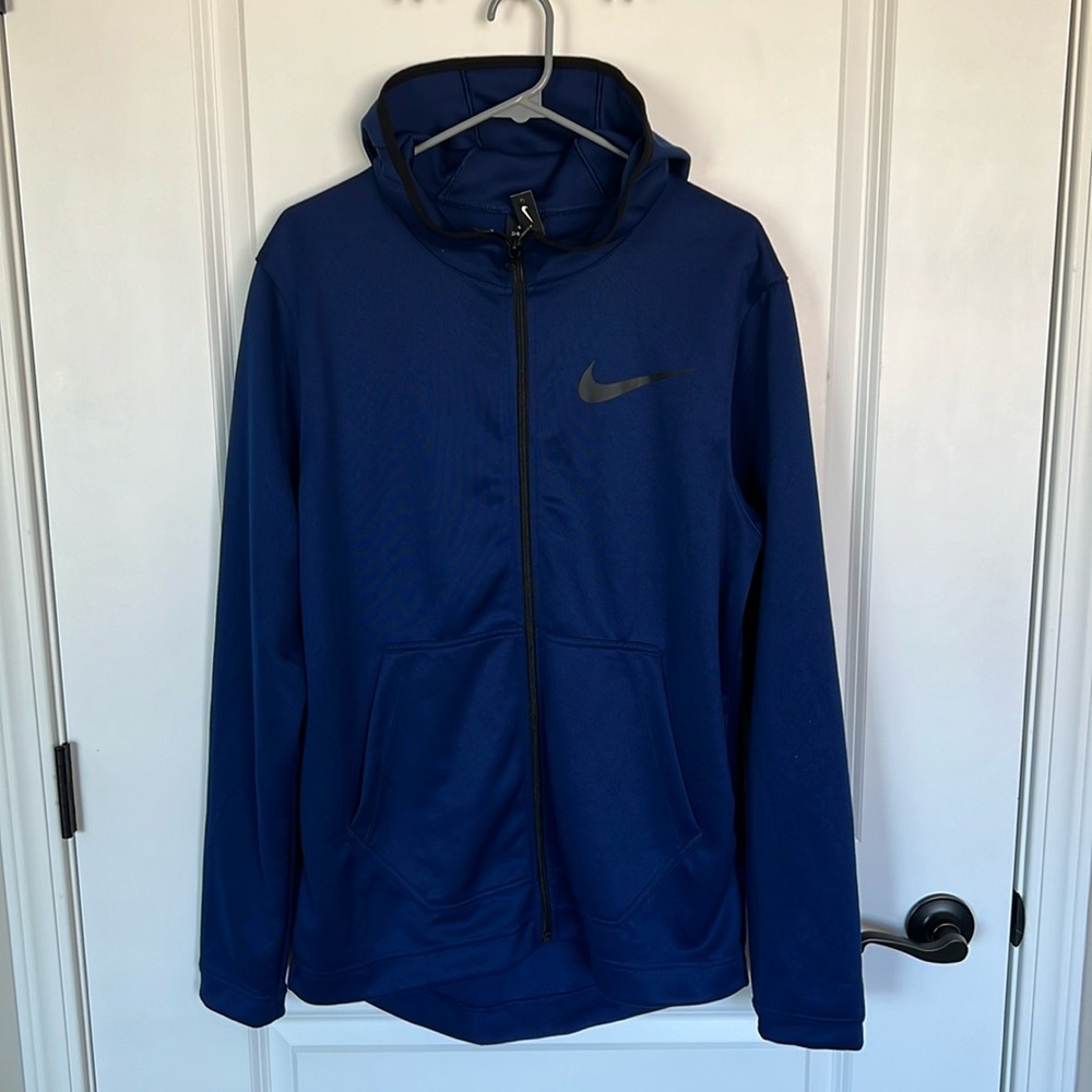 NWT Nike Dri-Fit Navy Hooded Zip Up.
